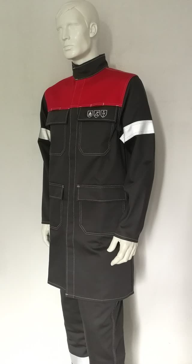 Fartuch ochronny antyelektrostatyczny i trudnopalny